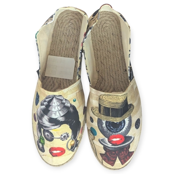 ARTISANAT FRANCAIS Womens Espadrilles Slip-on Flats Steampunk Size 11US/ 42EU - Picture 1 of 9